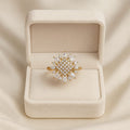 Artificial Zircon Ring - White
