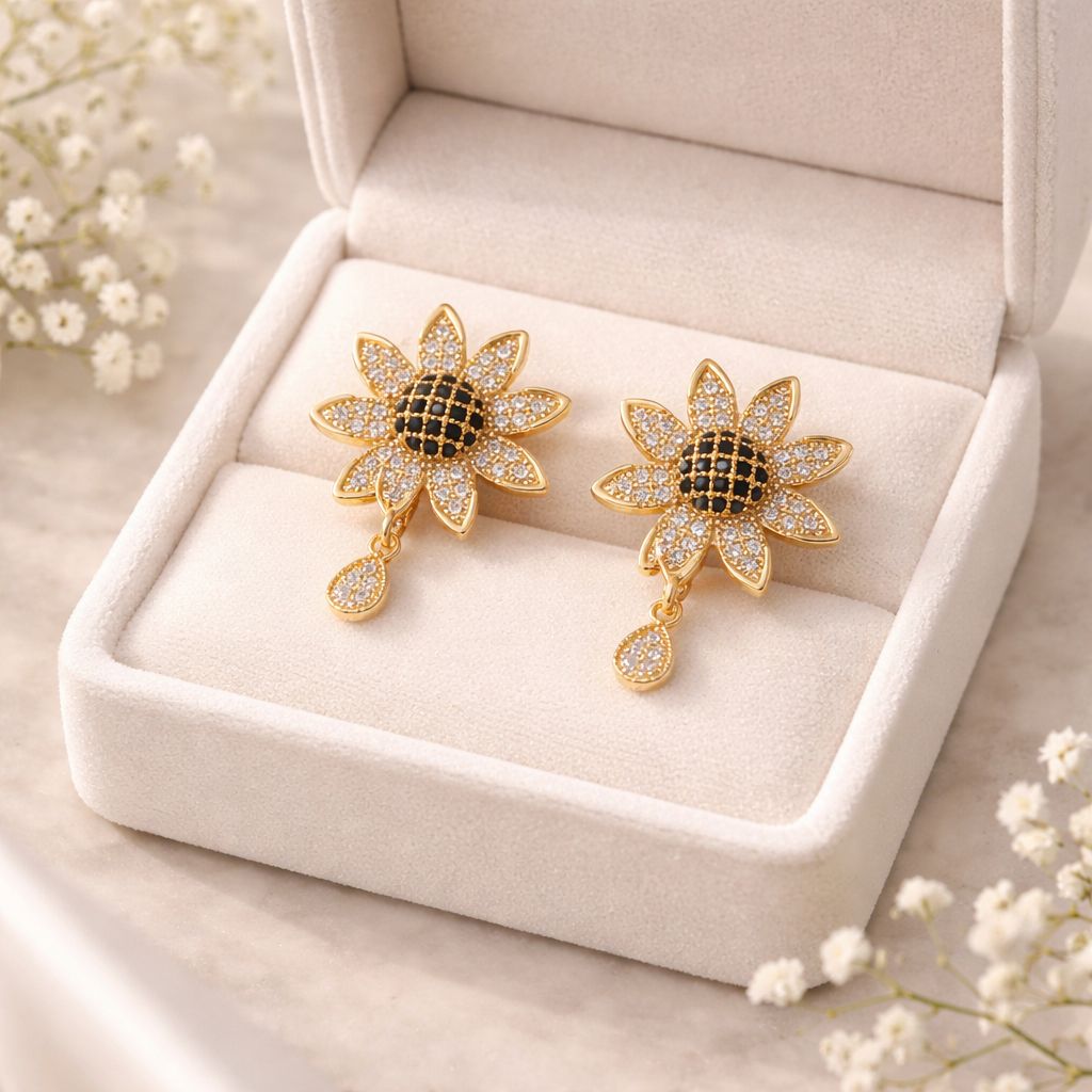 Artificial Zircon Earring